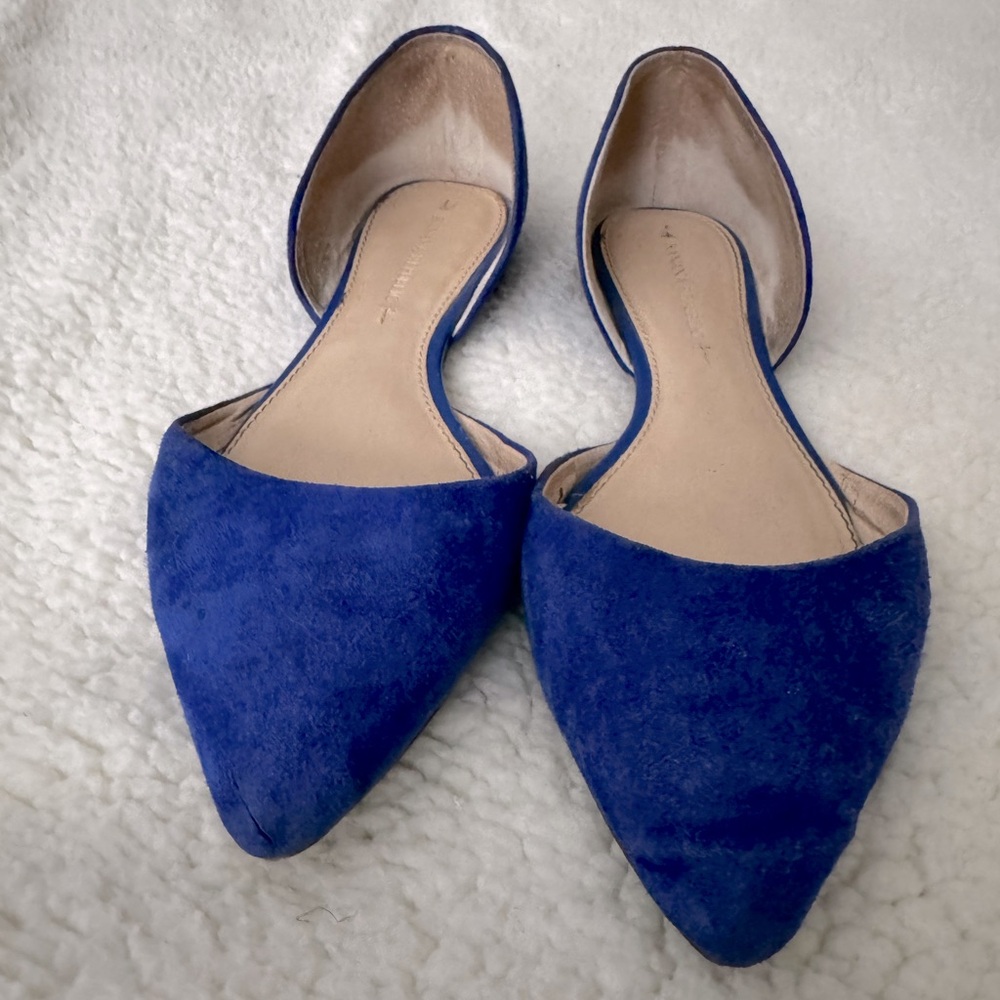 Royal Blue Suede Flats - worn but still plenty of wear to go!